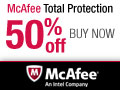 50% Off McAfee Total Protection 2013. Final Price: $44.99